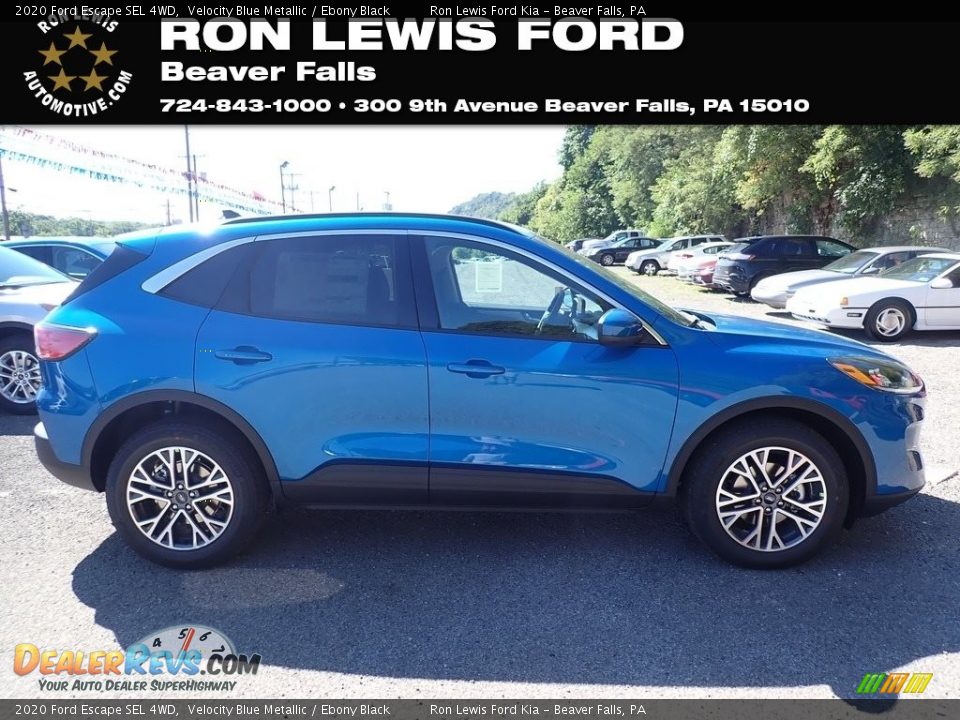 2020 Ford Escape SEL 4WD Velocity Blue Metallic / Ebony Black Photo #1