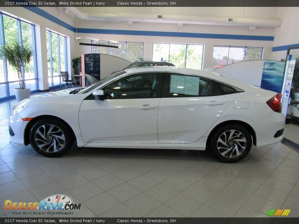 2017 Honda Civic EX Sedan White Orchid Pearl / Ivory Photo #10