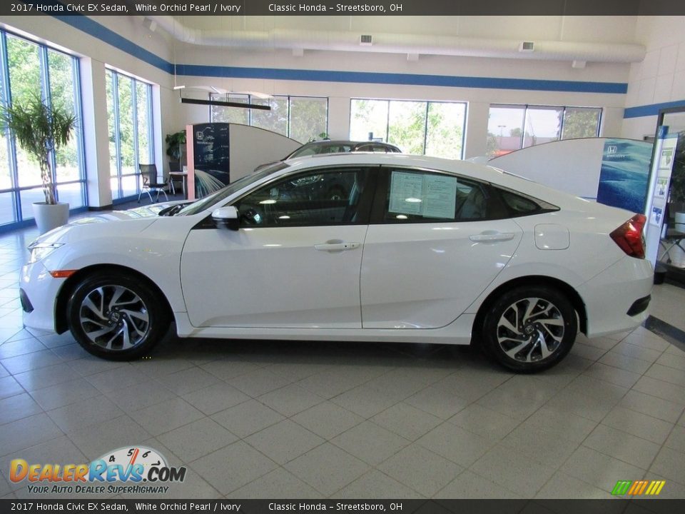 2017 Honda Civic EX Sedan White Orchid Pearl / Ivory Photo #10