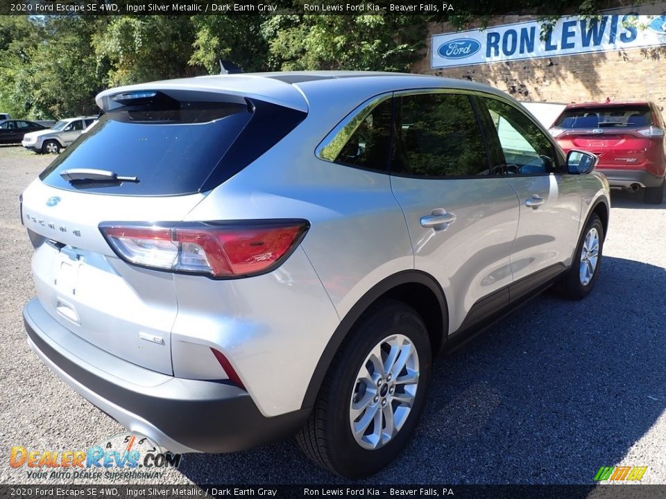 2020 Ford Escape SE 4WD Ingot Silver Metallic / Dark Earth Gray Photo #2