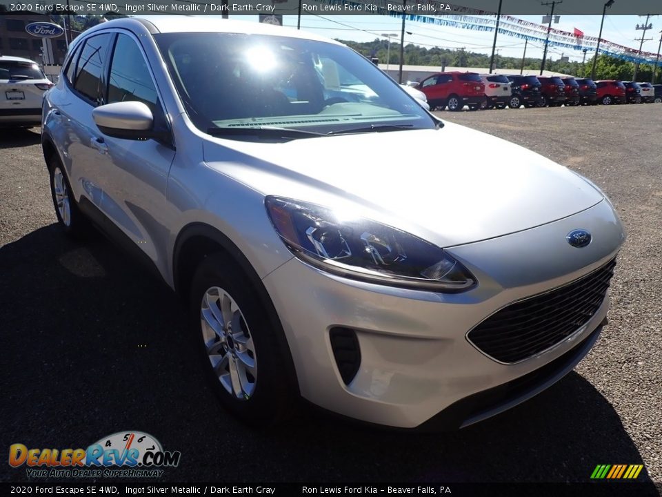 2020 Ford Escape SE 4WD Ingot Silver Metallic / Dark Earth Gray Photo #3