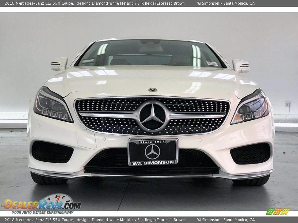 2018 Mercedes-Benz CLS 550 Coupe designo Diamond White Metallic / Silk Beige/Espresso Brown Photo #2