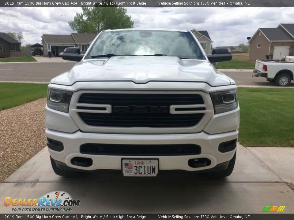 2019 Ram 1500 Big Horn Crew Cab 4x4 Bright White / Black/Light Frost Beige Photo #6