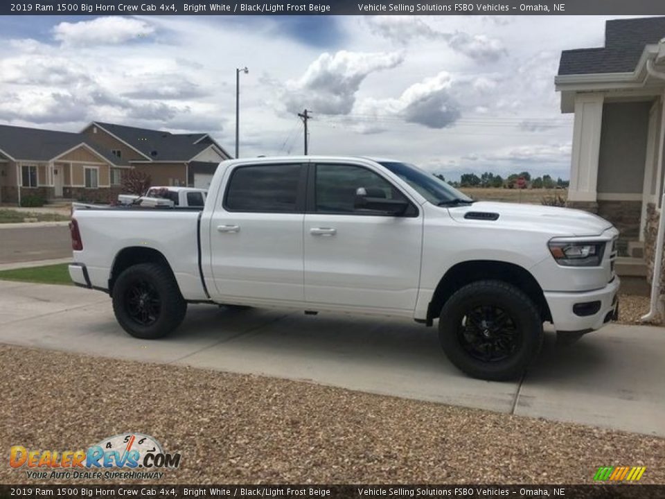 2019 Ram 1500 Big Horn Crew Cab 4x4 Bright White / Black/Light Frost Beige Photo #7