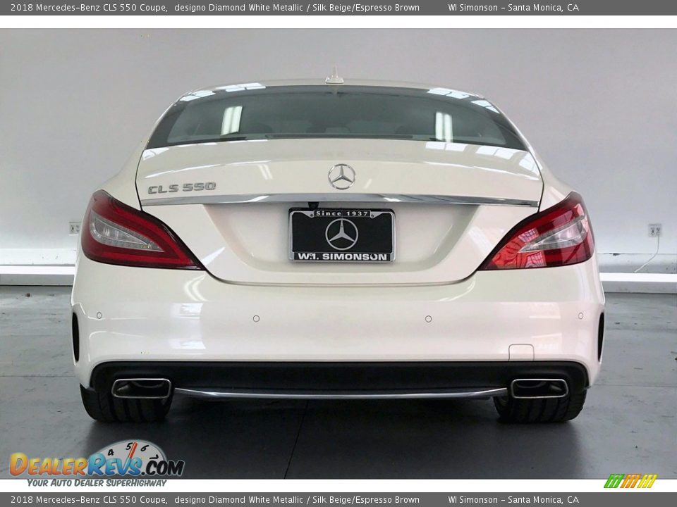 2018 Mercedes-Benz CLS 550 Coupe designo Diamond White Metallic / Silk Beige/Espresso Brown Photo #3