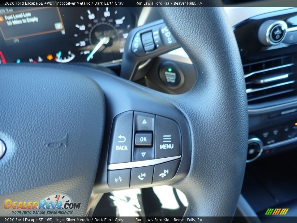 2020 Ford Escape SE 4WD Ingot Silver Metallic / Dark Earth Gray Photo #19