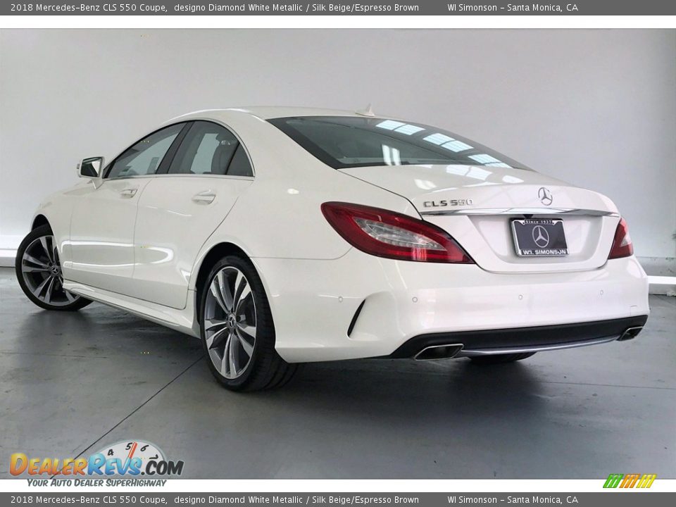 2018 Mercedes-Benz CLS 550 Coupe designo Diamond White Metallic / Silk Beige/Espresso Brown Photo #10