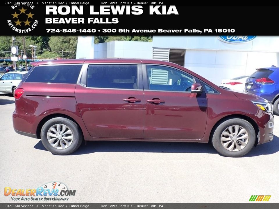 2020 Kia Sedona LX Venetian Red / Camel Beige Photo #1