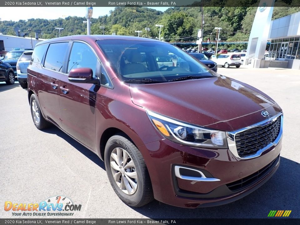 2020 Kia Sedona LX Venetian Red / Camel Beige Photo #3