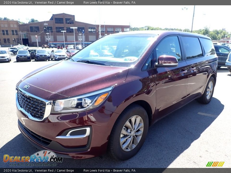 2020 Kia Sedona LX Venetian Red / Camel Beige Photo #5