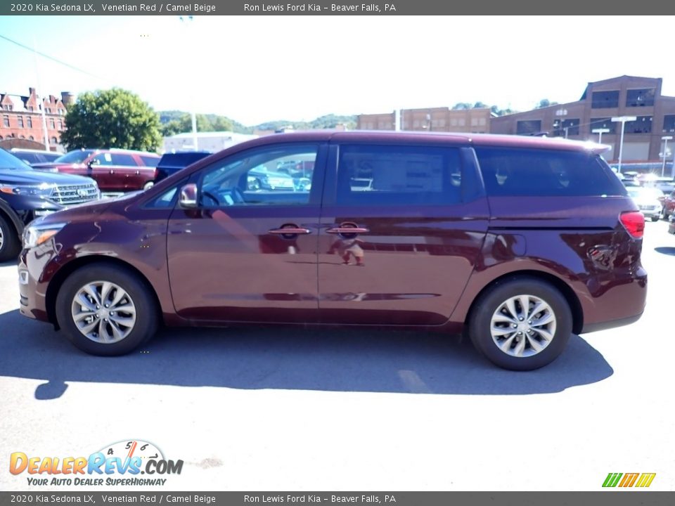 2020 Kia Sedona LX Venetian Red / Camel Beige Photo #6