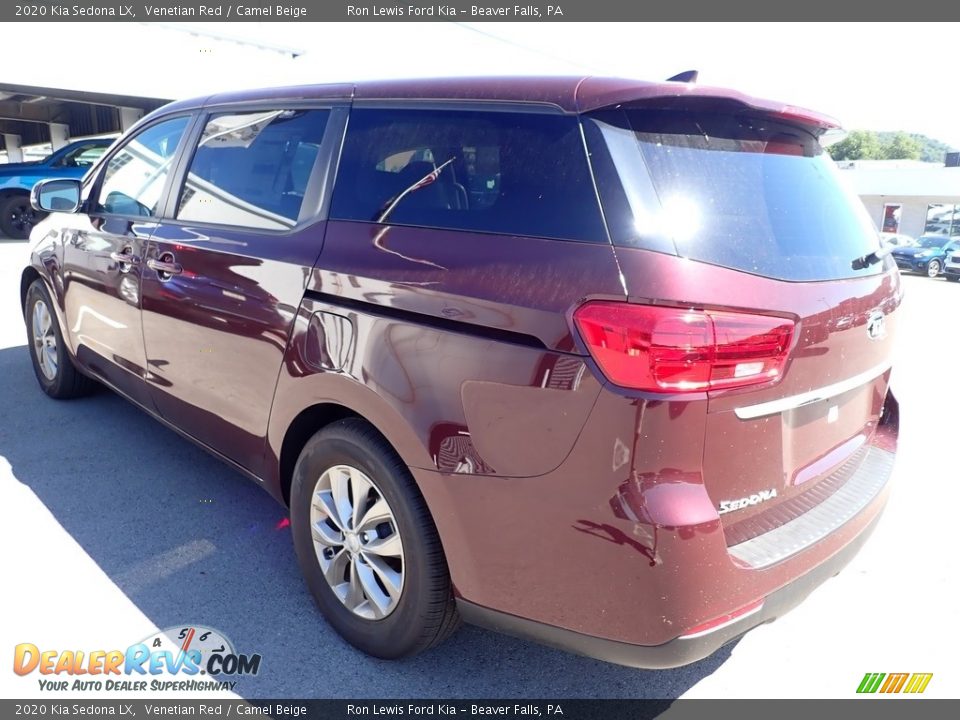 2020 Kia Sedona LX Venetian Red / Camel Beige Photo #7