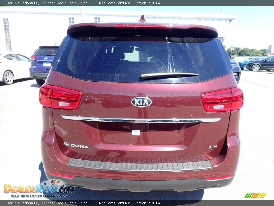 2020 Kia Sedona LX Venetian Red / Camel Beige Photo #8