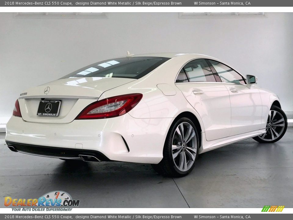 2018 Mercedes-Benz CLS 550 Coupe designo Diamond White Metallic / Silk Beige/Espresso Brown Photo #16