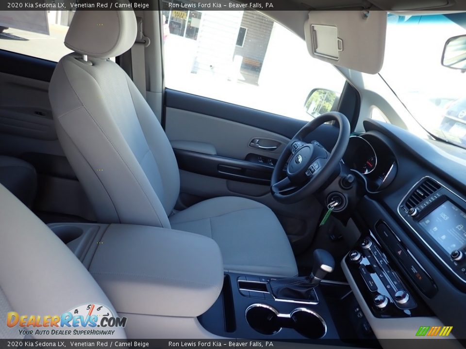 2020 Kia Sedona LX Venetian Red / Camel Beige Photo #9