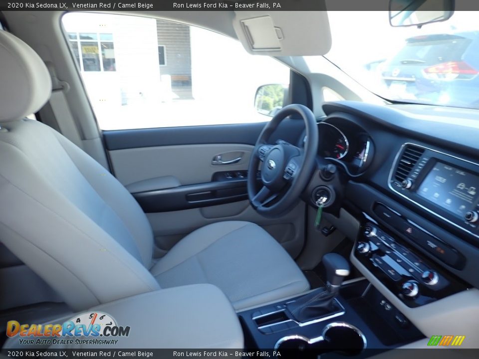 2020 Kia Sedona LX Venetian Red / Camel Beige Photo #10