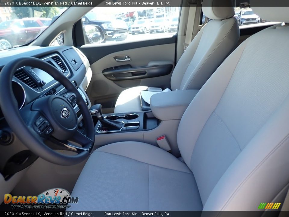 2020 Kia Sedona LX Venetian Red / Camel Beige Photo #12