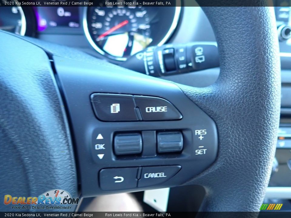 2020 Kia Sedona LX Venetian Red / Camel Beige Photo #17