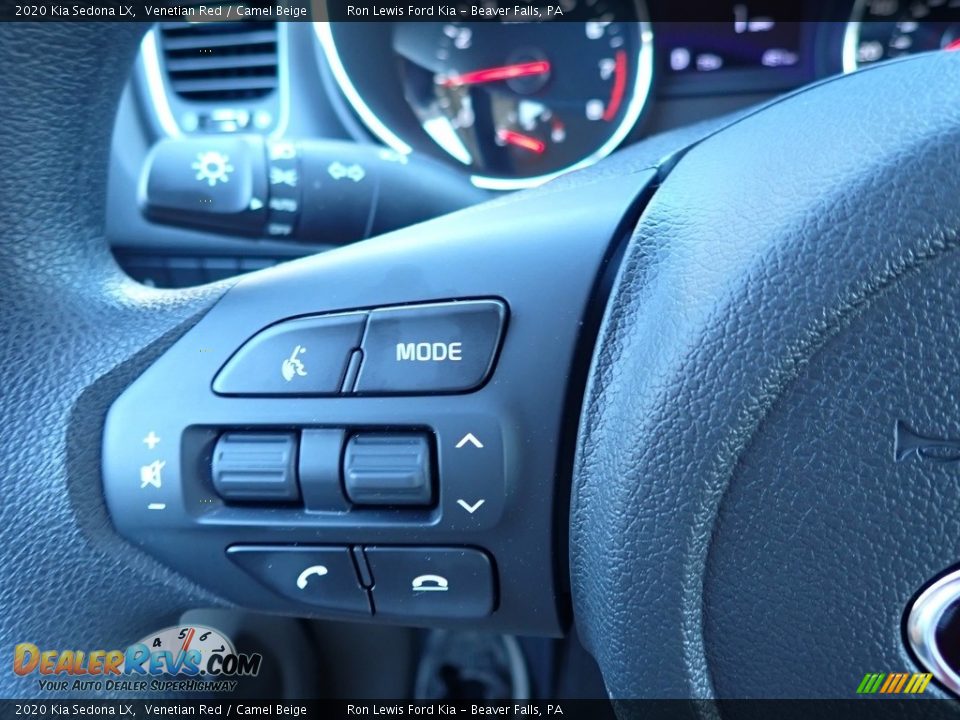 2020 Kia Sedona LX Venetian Red / Camel Beige Photo #18