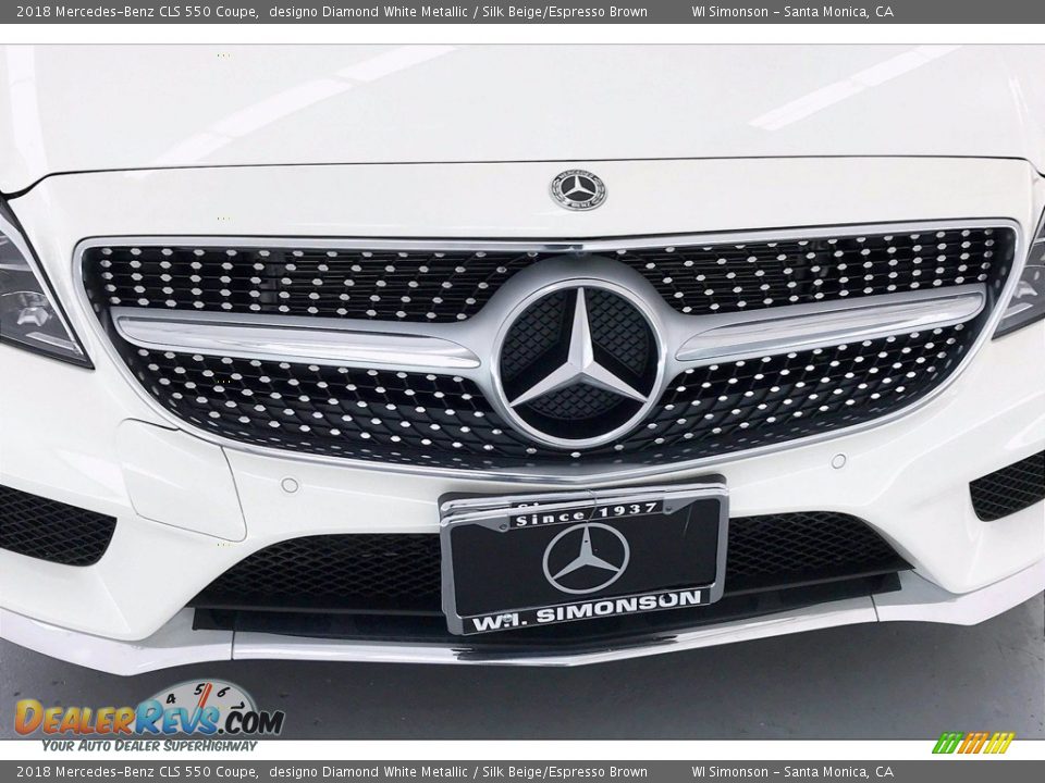 2018 Mercedes-Benz CLS 550 Coupe designo Diamond White Metallic / Silk Beige/Espresso Brown Photo #33