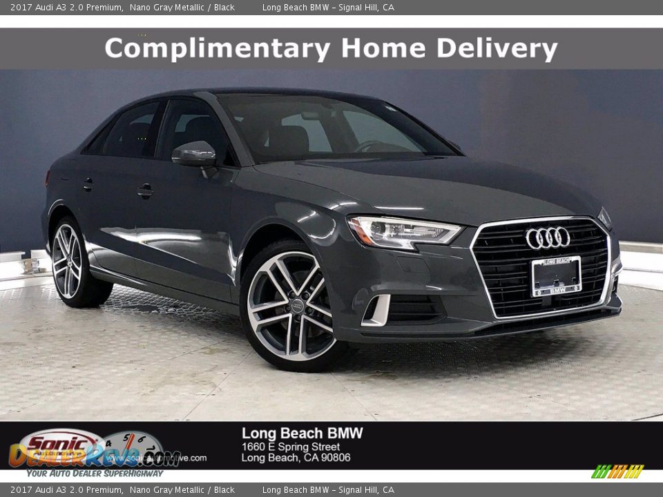 2017 Audi A3 2.0 Premium Nano Gray Metallic / Black Photo #1