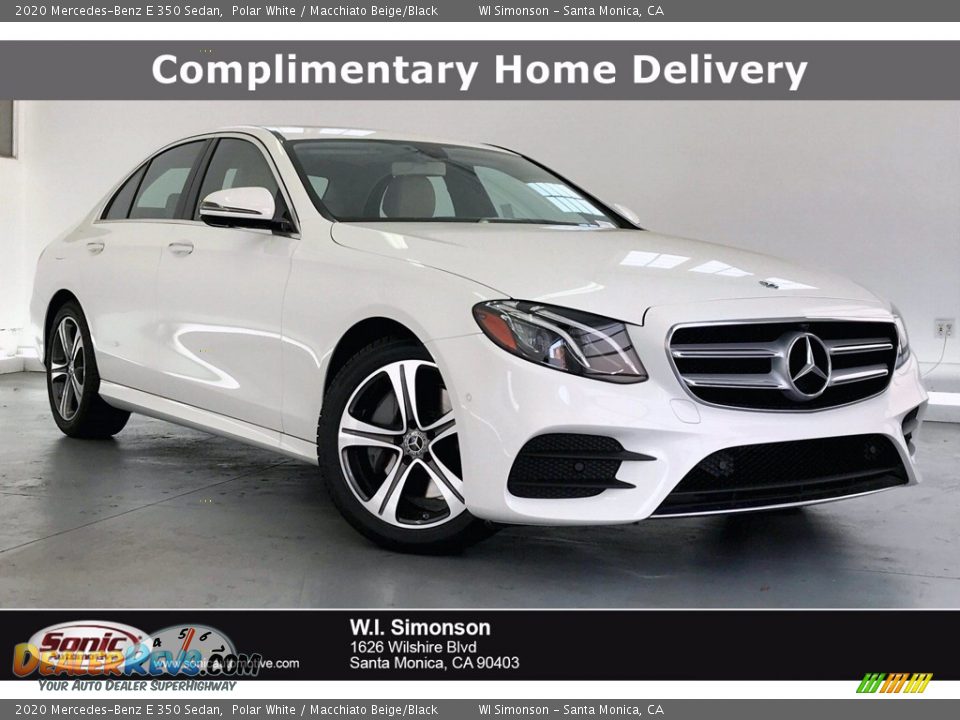 2020 Mercedes-Benz E 350 Sedan Polar White / Macchiato Beige/Black Photo #1