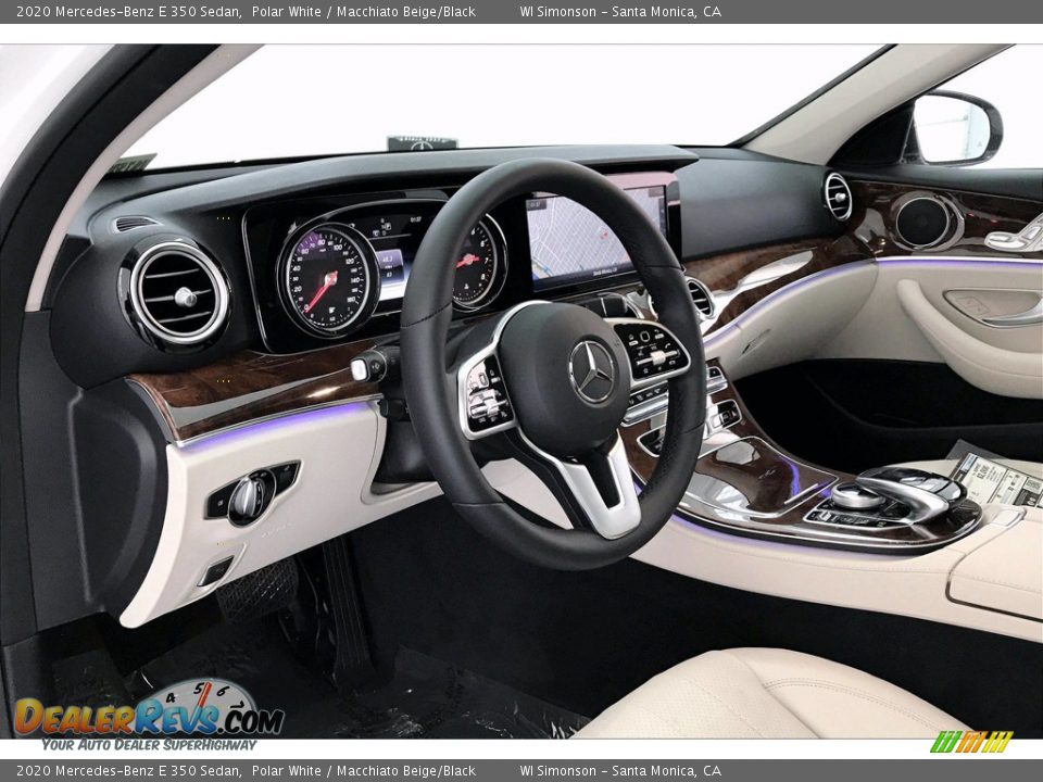 2020 Mercedes-Benz E 350 Sedan Polar White / Macchiato Beige/Black Photo #4
