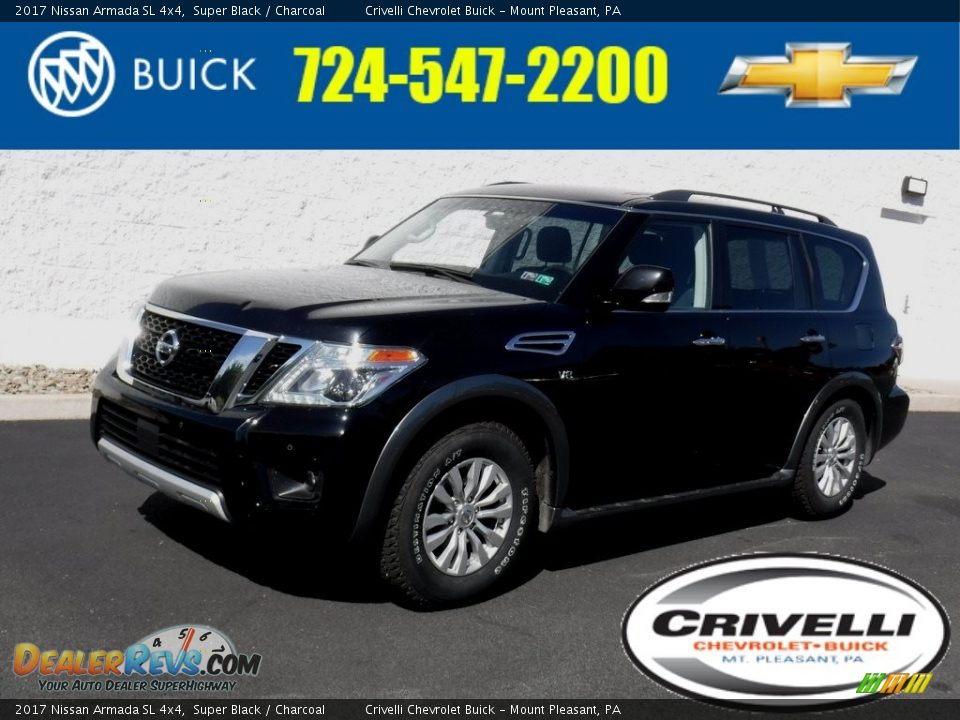 2017 Nissan Armada SL 4x4 Super Black / Charcoal Photo #1