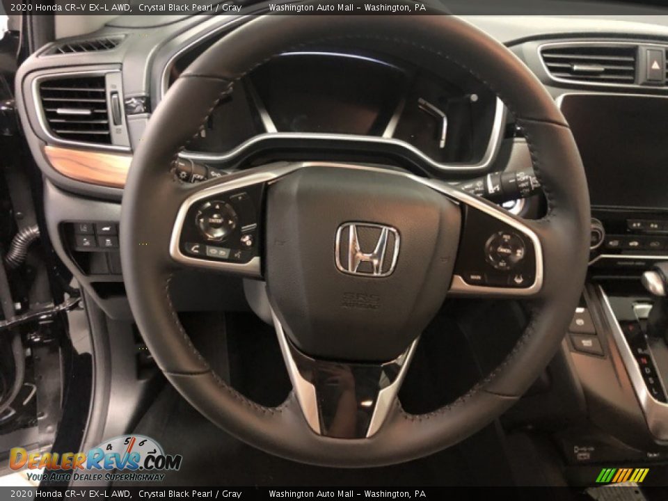 2020 Honda CR-V EX-L AWD Crystal Black Pearl / Gray Photo #9