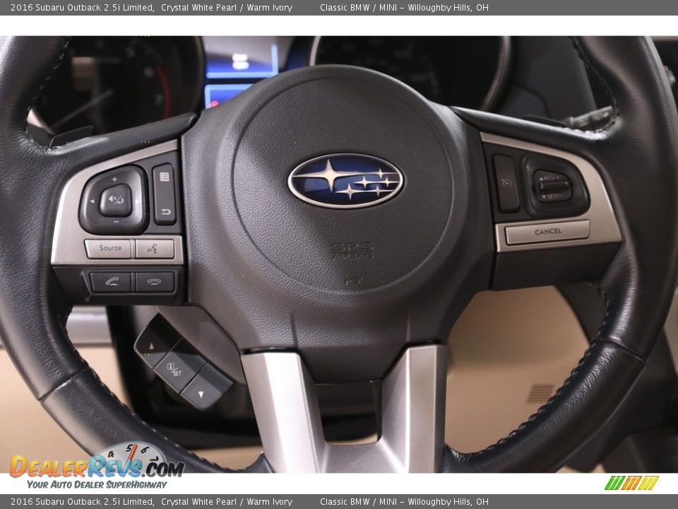 2016 Subaru Outback 2.5i Limited Steering Wheel Photo #11