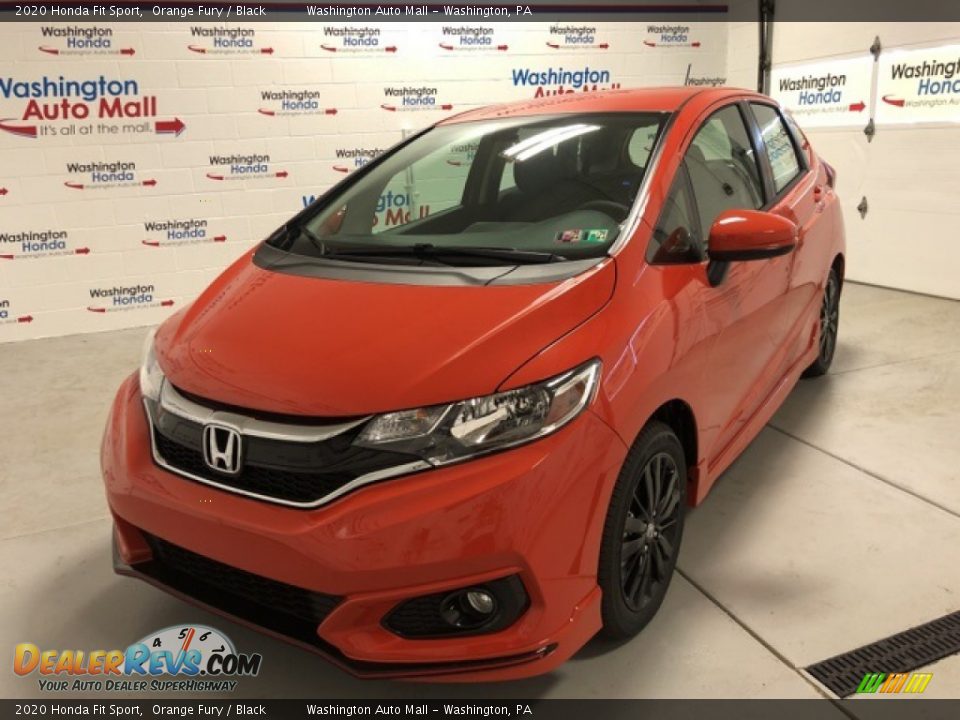 2020 Honda Fit Sport Orange Fury / Black Photo #1