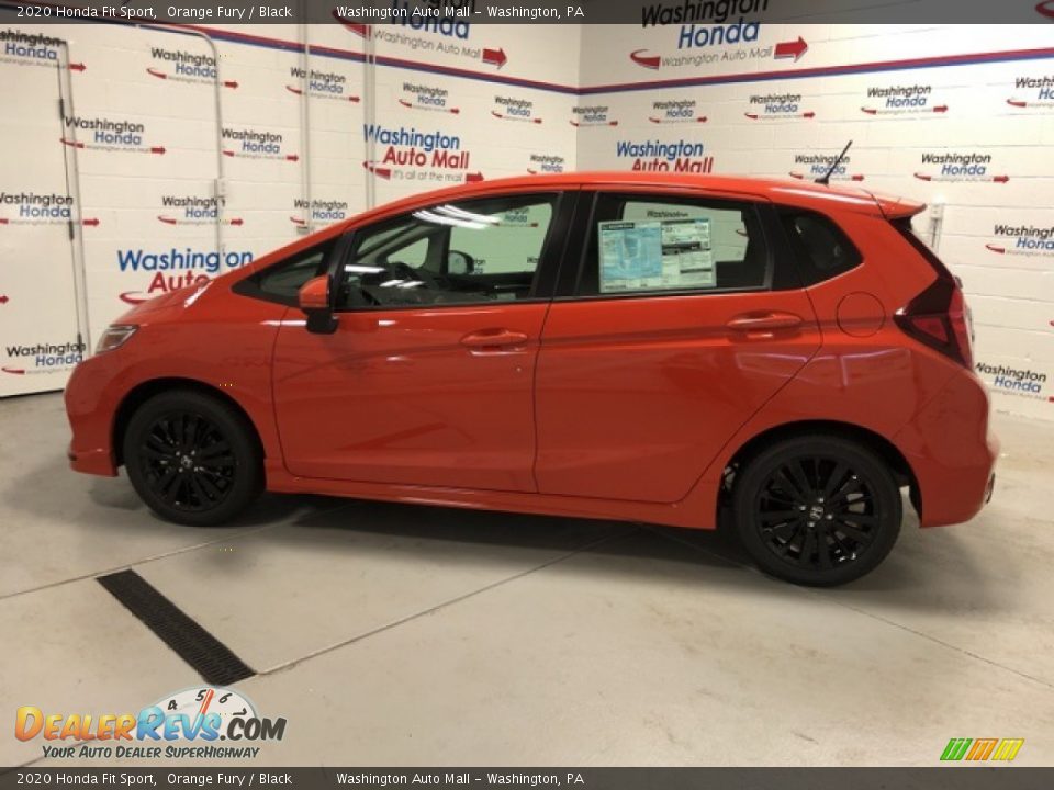 2020 Honda Fit Sport Orange Fury / Black Photo #2