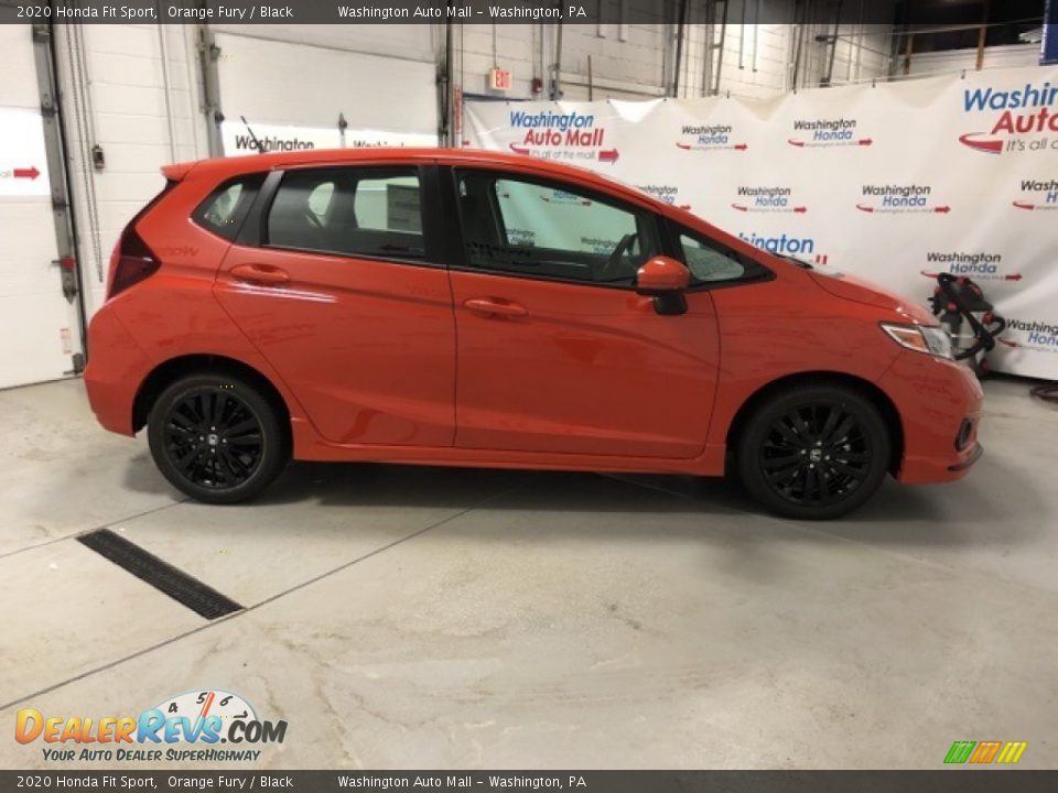 2020 Honda Fit Sport Orange Fury / Black Photo #4