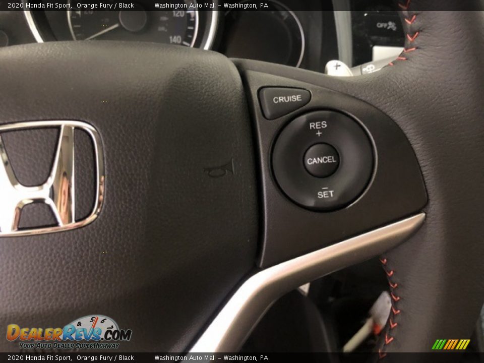 2020 Honda Fit Sport Orange Fury / Black Photo #11