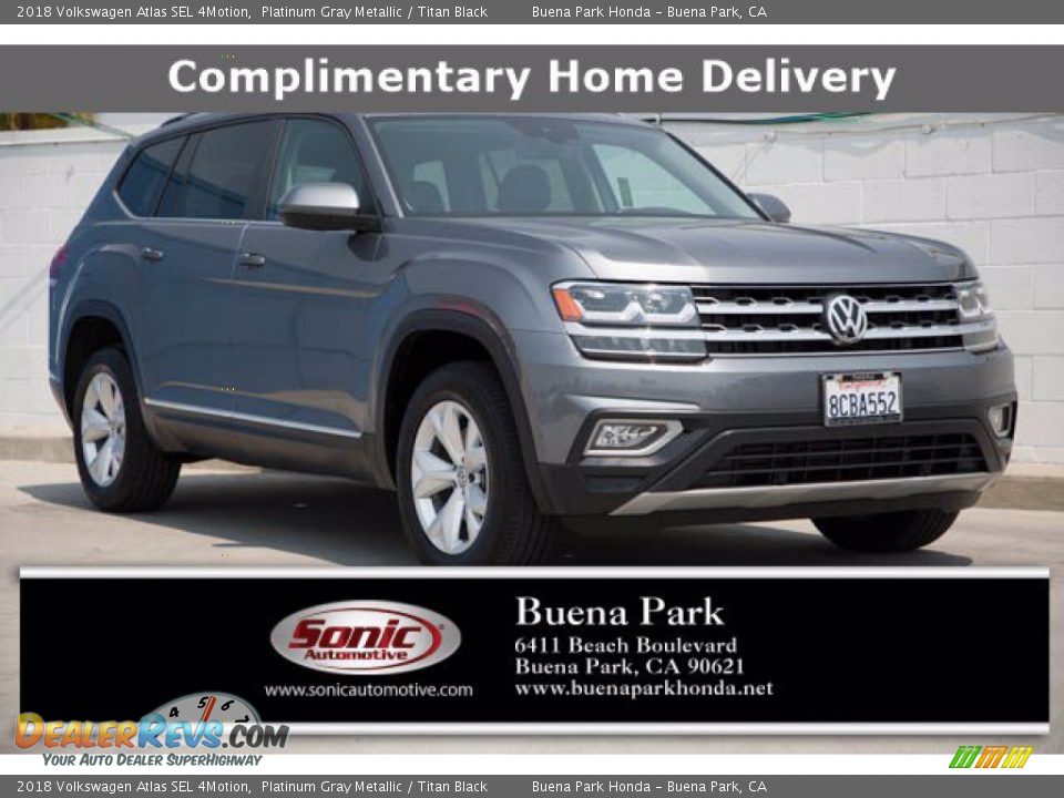 2018 Volkswagen Atlas SEL 4Motion Platinum Gray Metallic / Titan Black Photo #1