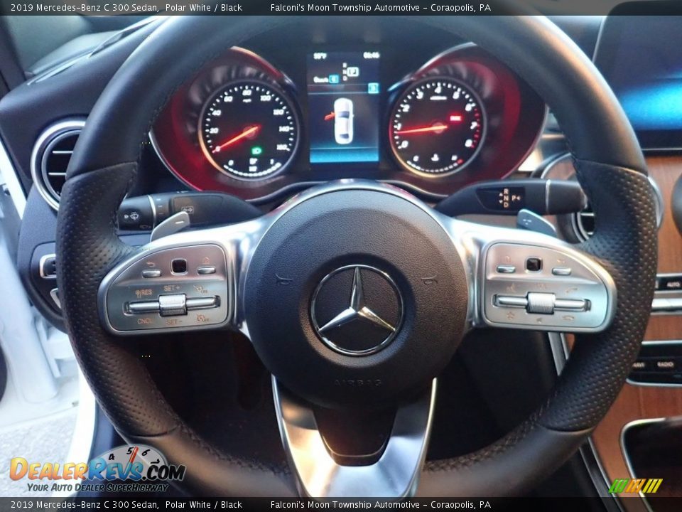 2019 Mercedes-Benz C 300 Sedan Polar White / Black Photo #20