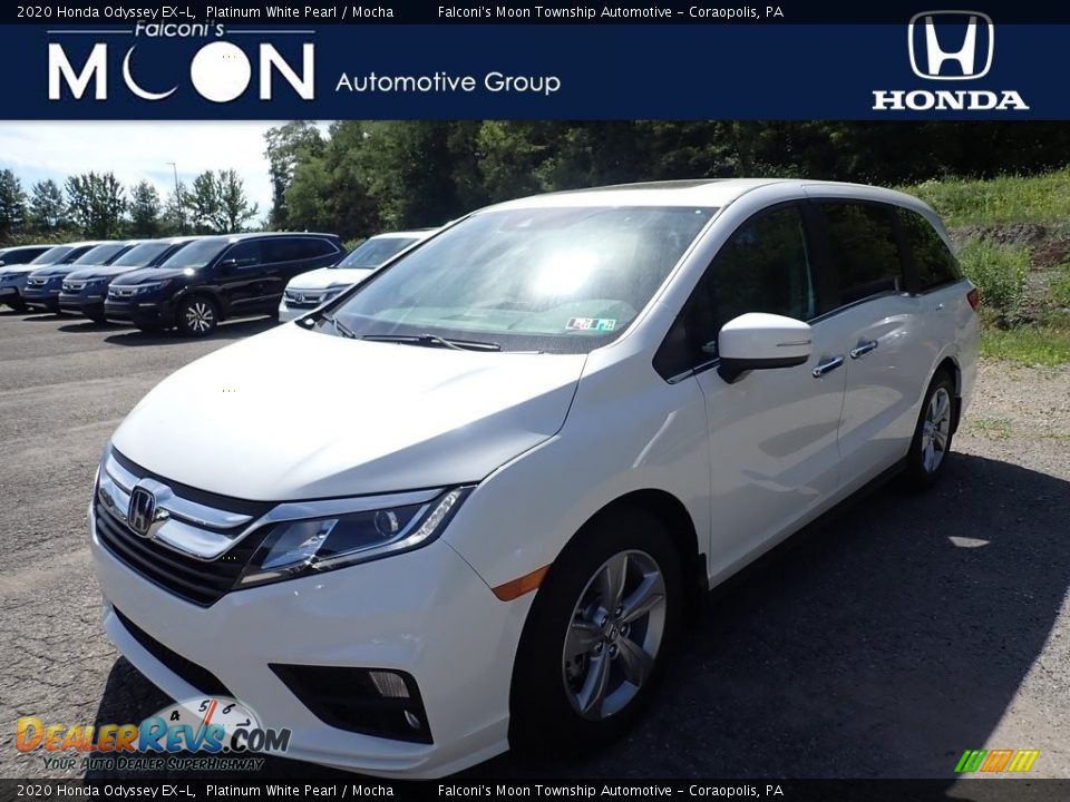 2020 Honda Odyssey EX-L Platinum White Pearl / Mocha Photo #1