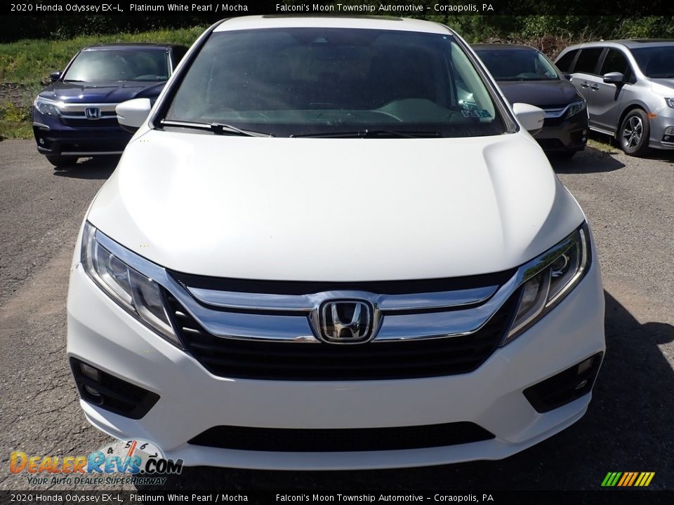 2020 Honda Odyssey EX-L Platinum White Pearl / Mocha Photo #7