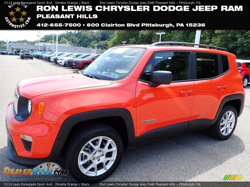 2019 Jeep Renegade Sport 4x4 Omaha Orange / Black Photo #1