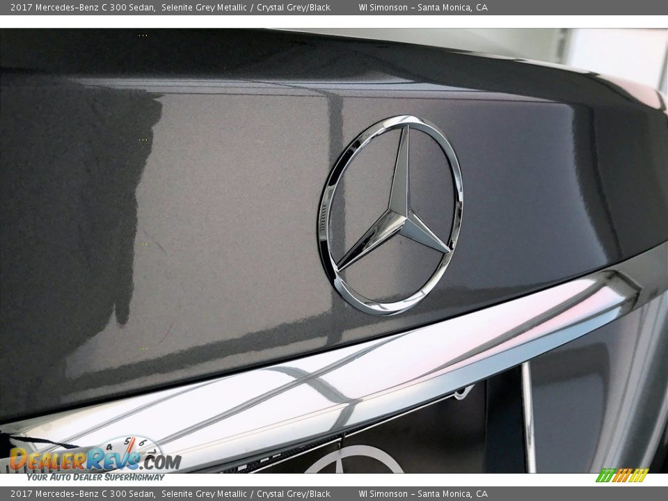 2017 Mercedes-Benz C 300 Sedan Selenite Grey Metallic / Crystal Grey/Black Photo #7