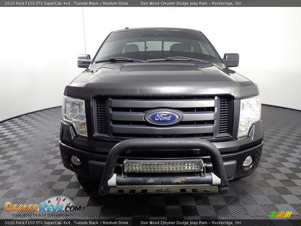 2010 Ford F150 STX SuperCab 4x4 Tuxedo Black / Medium Stone Photo #4
