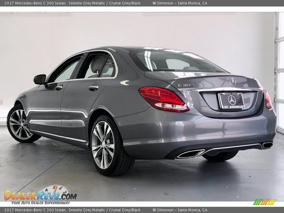 2017 Mercedes-Benz C 300 Sedan Selenite Grey Metallic / Crystal Grey/Black Photo #10
