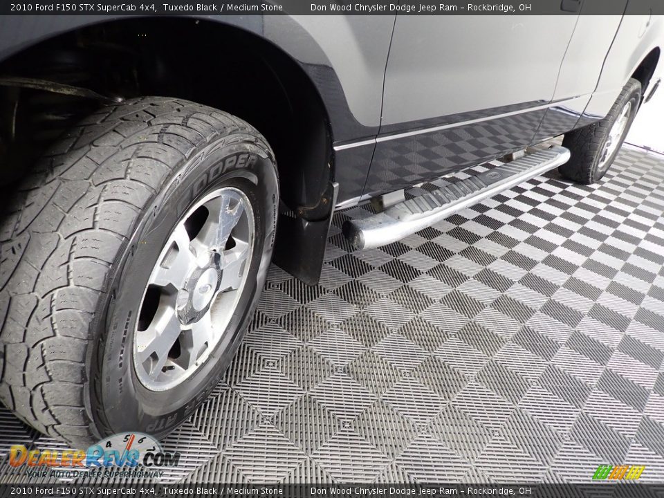 2010 Ford F150 STX SuperCab 4x4 Tuxedo Black / Medium Stone Photo #8