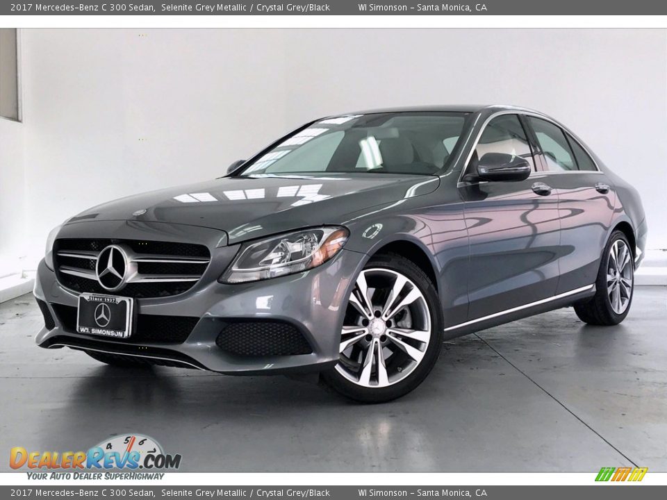 2017 Mercedes-Benz C 300 Sedan Selenite Grey Metallic / Crystal Grey/Black Photo #12