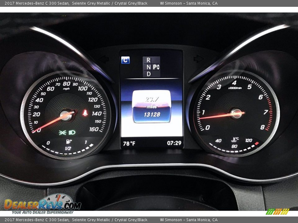 2017 Mercedes-Benz C 300 Sedan Selenite Grey Metallic / Crystal Grey/Black Photo #20