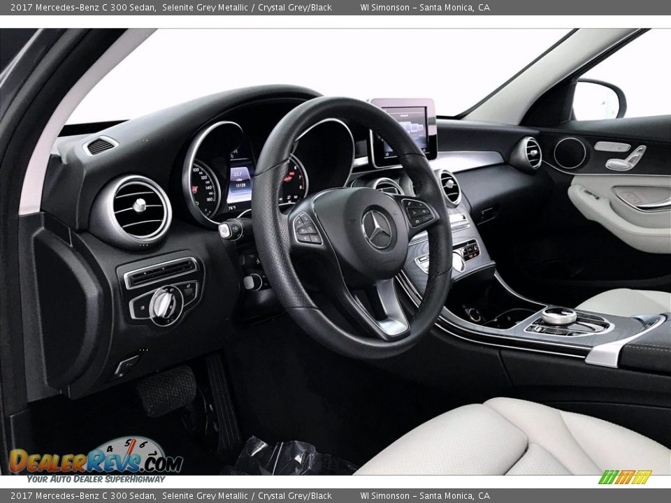 2017 Mercedes-Benz C 300 Sedan Selenite Grey Metallic / Crystal Grey/Black Photo #22