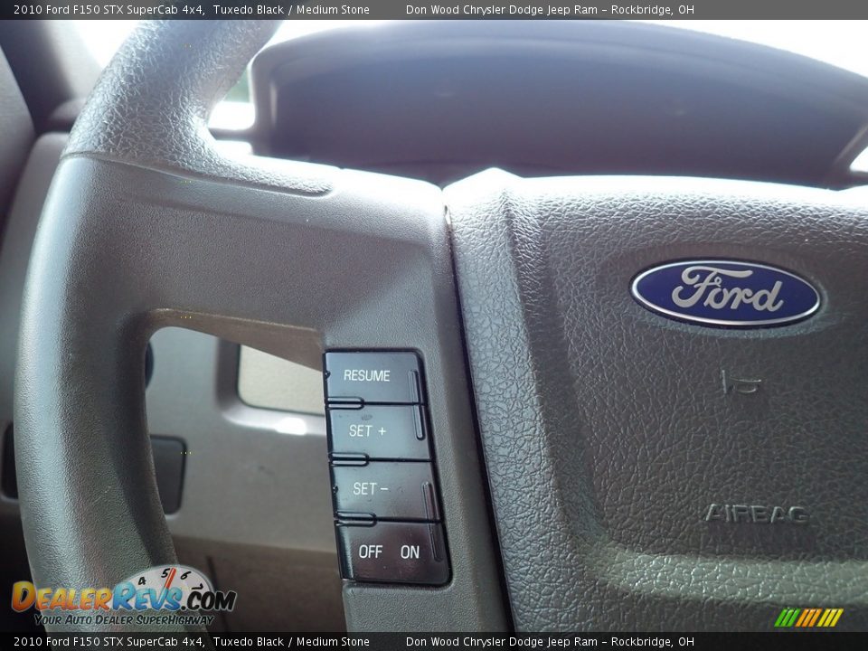 2010 Ford F150 STX SuperCab 4x4 Tuxedo Black / Medium Stone Photo #22
