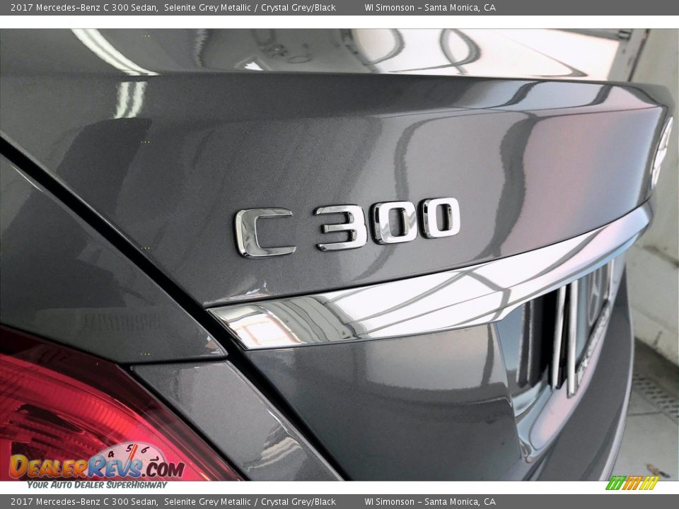 2017 Mercedes-Benz C 300 Sedan Selenite Grey Metallic / Crystal Grey/Black Photo #27
