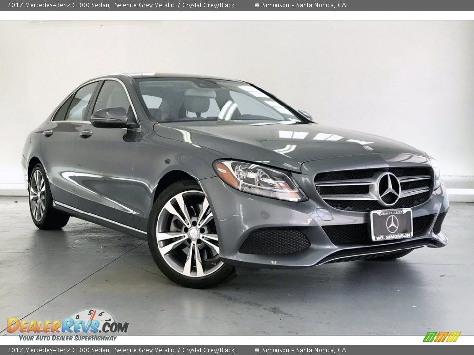 2017 Mercedes-Benz C 300 Sedan Selenite Grey Metallic / Crystal Grey/Black Photo #34