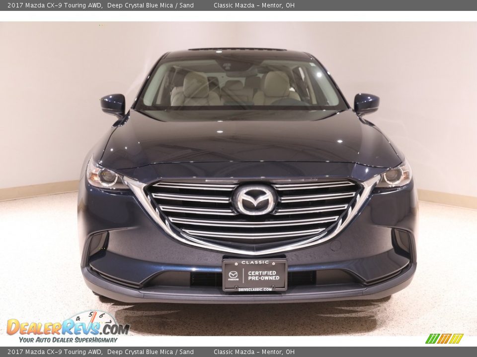 2017 Mazda CX-9 Touring AWD Deep Crystal Blue Mica / Sand Photo #2